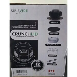 NIB Air Fryer SousVide Art "Crunch Lid"  Air‎ Fryer Lid For Pressure Cookers